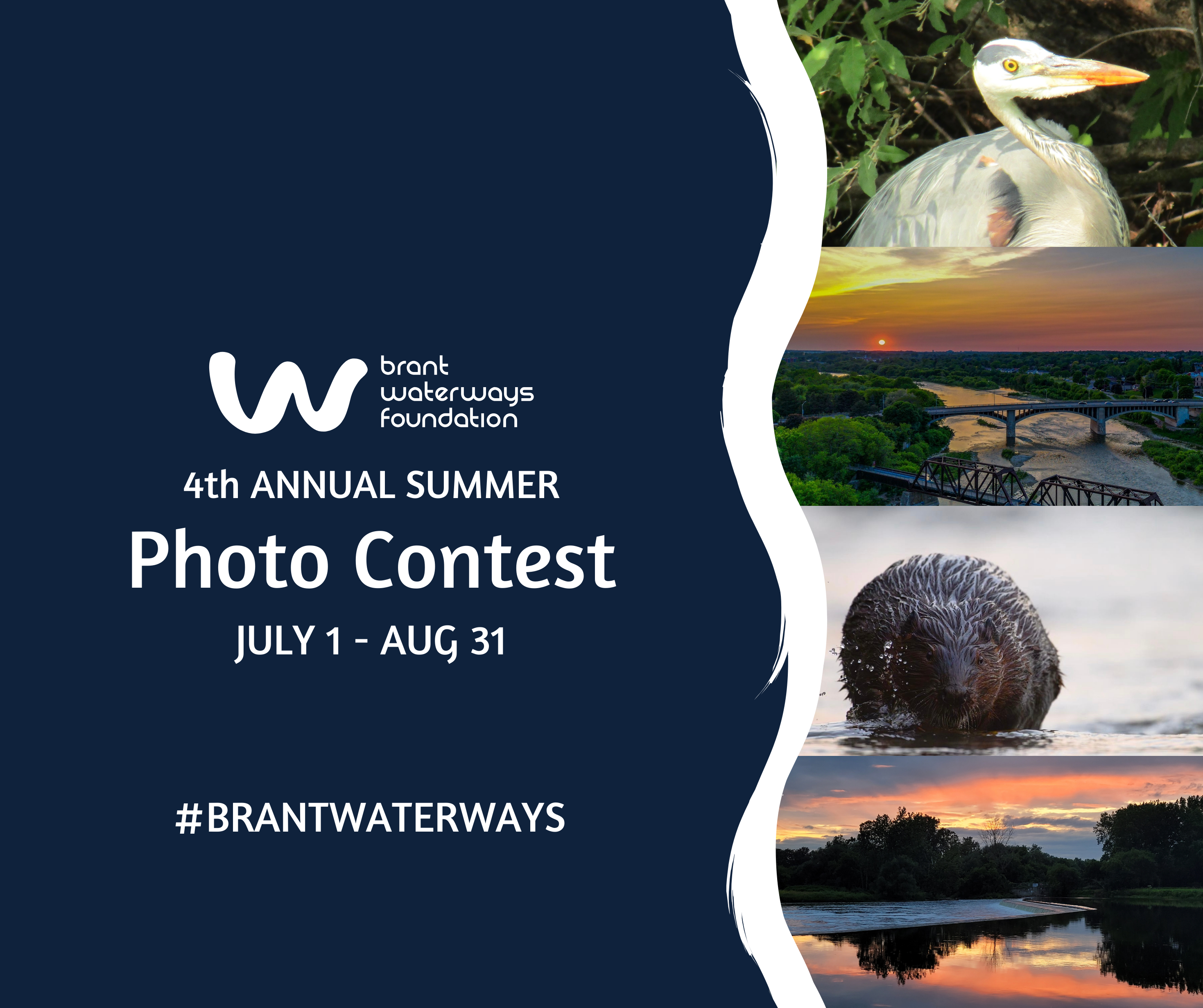 Brant Waterway's 4th annual summer photo contest. July 1 - August 31, 2024. #BrantWaterways