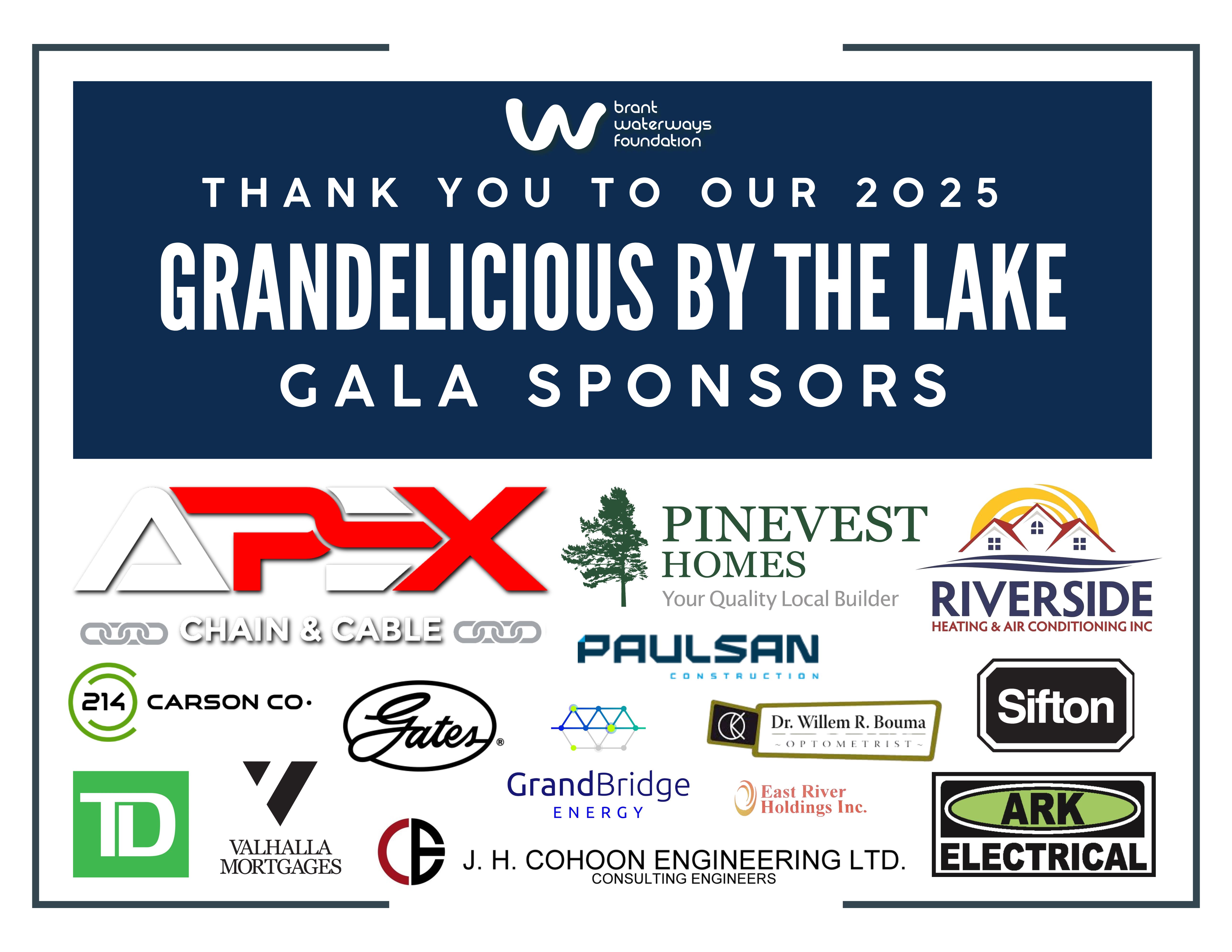 Grandelicious by the Lake 2025 Gala Sponsors